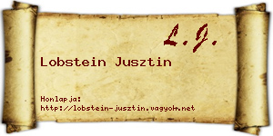 Lobstein Jusztin névjegykártya