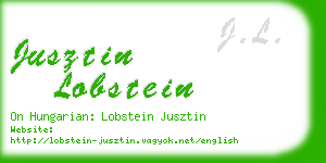 jusztin lobstein business card